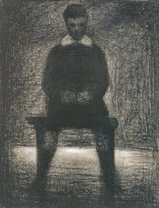Maurice Appert seduto, c.1886-88 da Georges Seurat